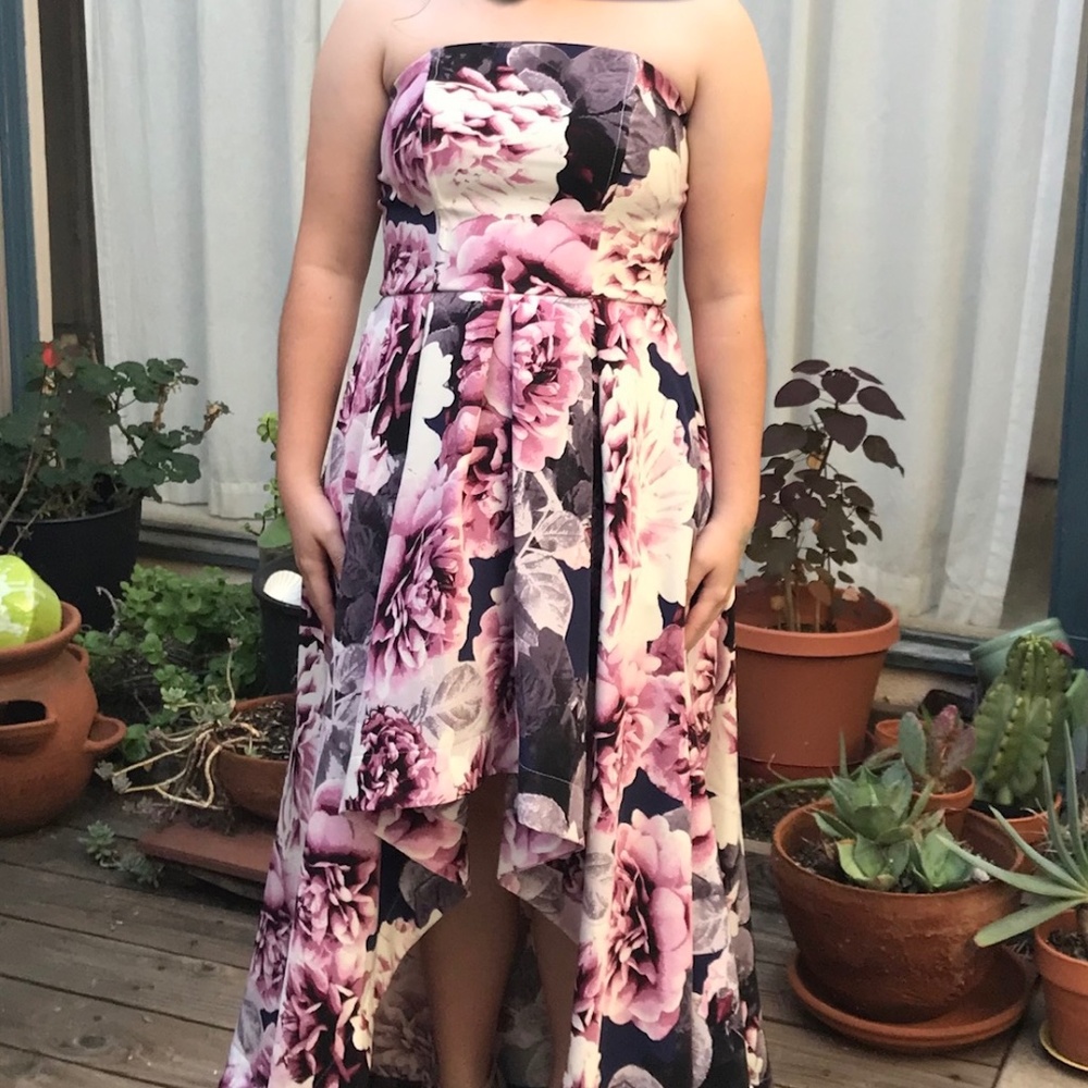 Prom hi low formal dress